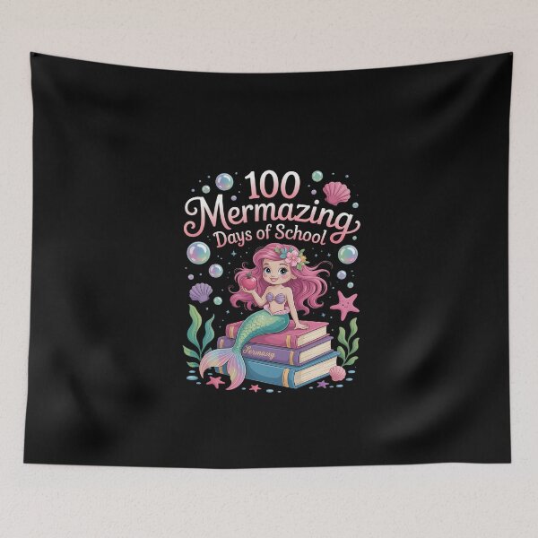 Item preview, Mermaid 100th day of school cute designed and sold by DeadlockCrew.