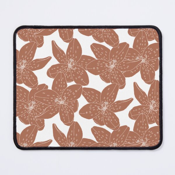 Item preview, Terracotta Burnt Sienna Floral Pattern A-Line Dress designed and sold by FestivityFinds.