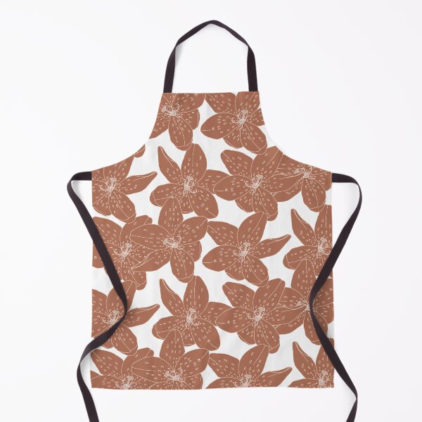 Item preview, Terracotta Burnt Sienna Floral Pattern A-Line Dress designed and sold by FestivityFinds.