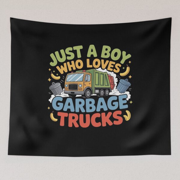 Item preview, Just A Boy Who Loves Garbage Trucks designed and sold by Mateusz Majcherek.