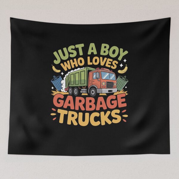 Item preview, Just A Boy Who Loves Garbage Trucks designed and sold by Mateusz Majcherek.