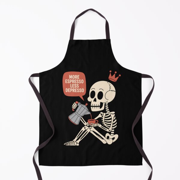 Item preview, More Espresso Less Depresso Skeleton Coffee Humor Lovers designed and sold by DeadlockCrew.