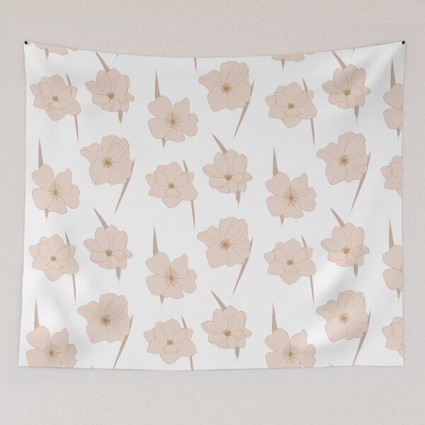 Item preview, Minimal Peach Blossom Floral Pattern Dress designed and sold by FestivityFinds.