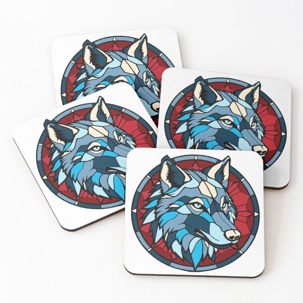 Item preview, Stained glass wolf designed and sold by SpectrumShine.