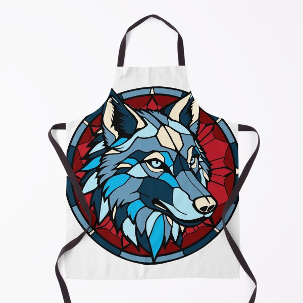 Item preview, Stained glass wolf designed and sold by SpectrumShine.