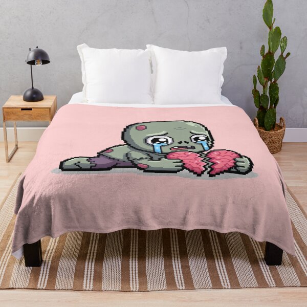 Item preview, Cute Heartbroken Zombie Sad Crying - Pixel Art Funny Cartoon designed and sold by Sredsub.