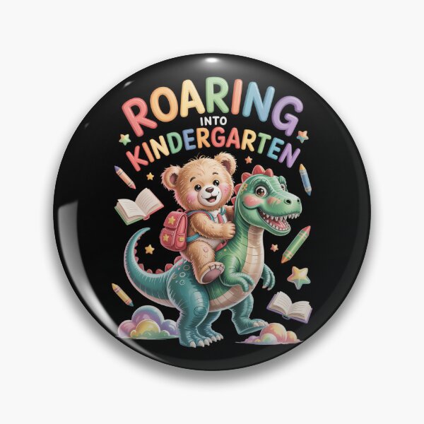 Item preview, Roaring Into Kindergarten Dinosaur T Rex Back to School designed and sold by Sunset4Bones.