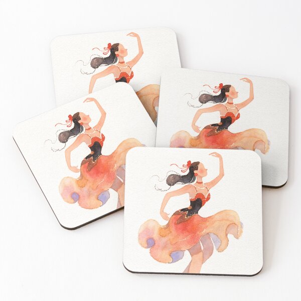 Item preview, Colorful Watercolor Flamenco Dancer Girl Art Design designed and sold by MindWind.