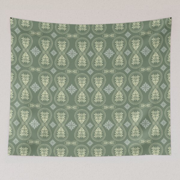 Item preview, Nature's Luxury Green and Beige Damask Accents designed and sold by DesignByNui.