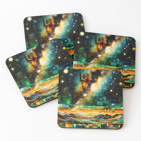 Item preview, Twilight Over the Astral Desert | Celestial Sundown Across Painted Sands designed and sold by Stoneflower-Art.
