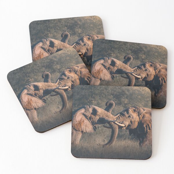 Item preview, Trunk Tussle: Young Elephant Bulls at Play designed and sold by Mihaela Limberea.