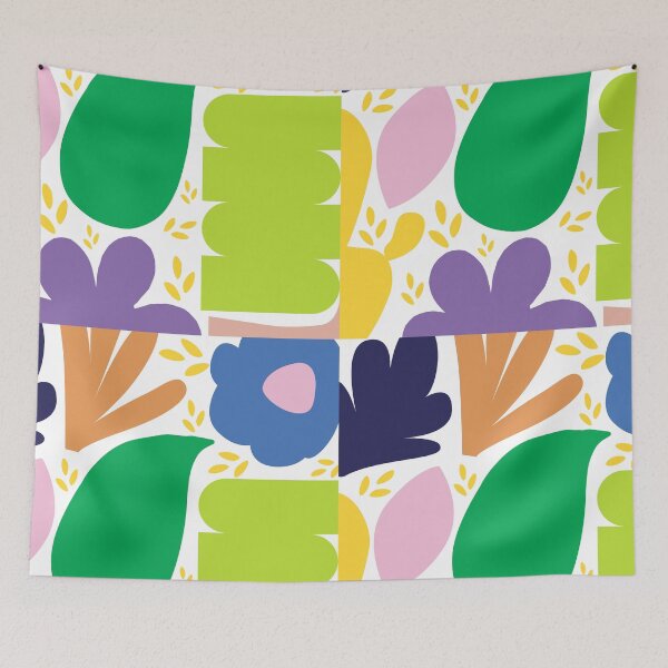 Item preview, Bold Abstract Botanical Shapes – Colorful Modern Nature Art Print designed and sold by lunacustomsph.