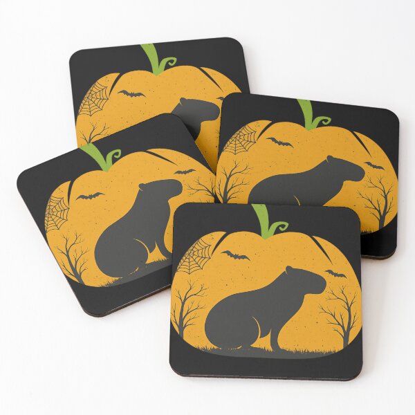Item preview, Halloween Capybara Pumpkin Silhouette designed and sold by haitrieuic96.