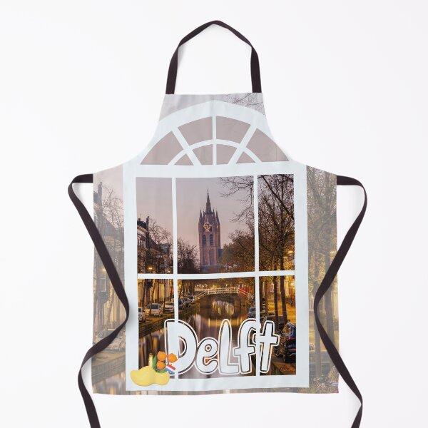 Item preview, Delft Netherlands Window View – Nieuwe Kerk & Canal Cityscape designed and sold by arteena.