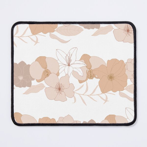 Item preview, Neutral Floral Stripe Pattern Scarf designed and sold by FestivityFinds.