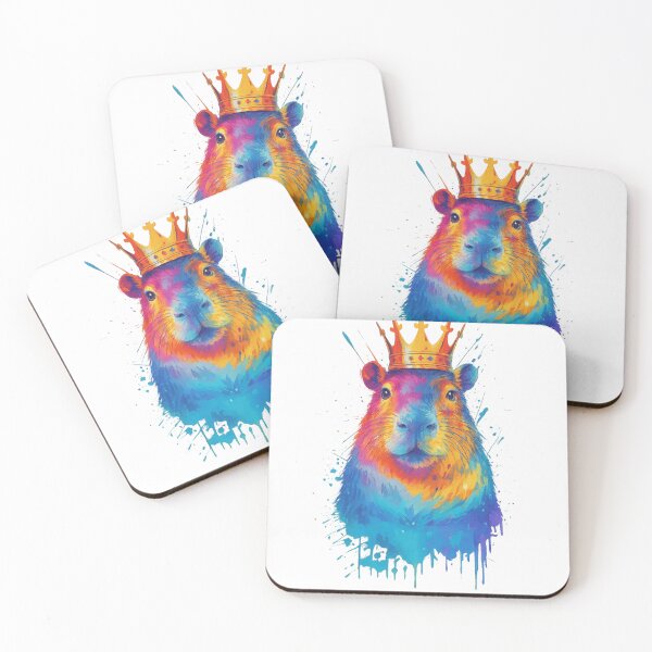 Item preview, Colorful Capybara King Portrait designed and sold by haitrieuic96.