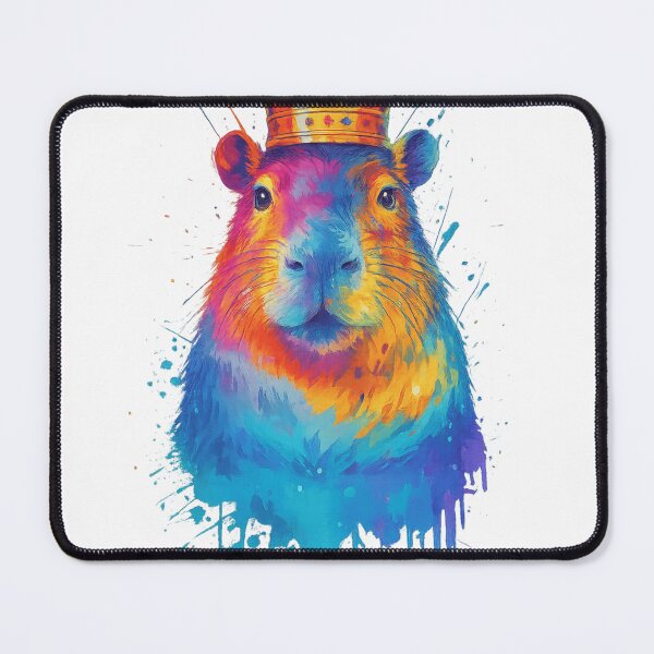 Item preview, Colorful Capybara King Portrait designed and sold by haitrieuic96.