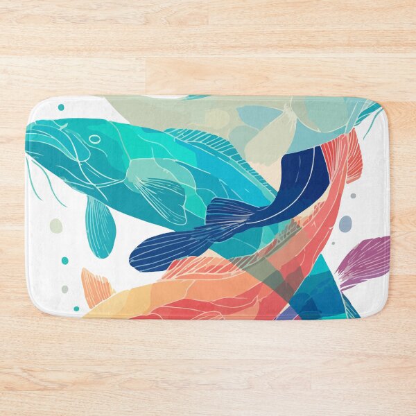 Item preview, Vibrant Catfish Symphony – Stacked Aquatic Art designed and sold by Moss and Moon Studio.
