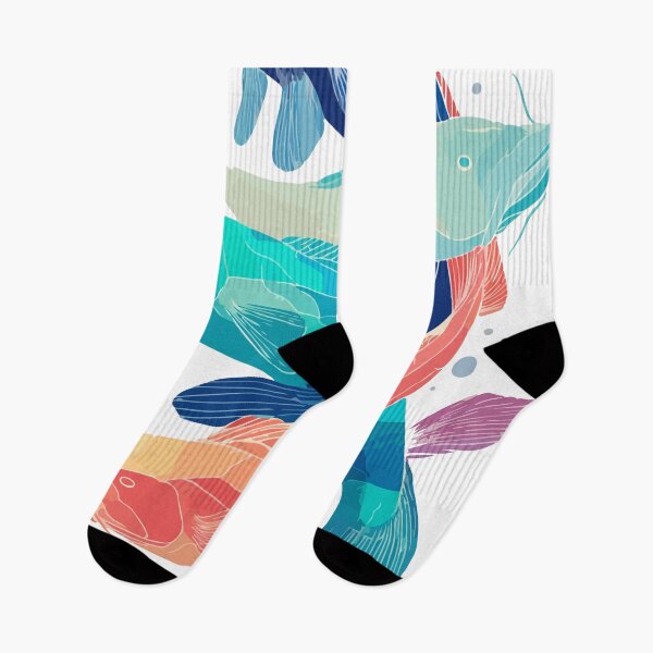 Item preview, Vibrant Catfish Symphony – Stacked Aquatic Art designed and sold by Moss and Moon Studio.