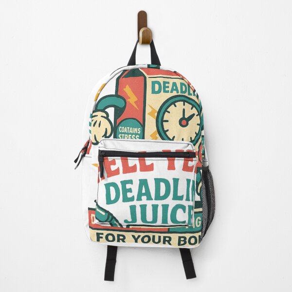 Item preview, Deadline Juice – Hell Yeah! Clock‑Carton Mascot, “Drink Fast / 45° HOT / Fight For Your Bonus” (Retro Vintage Tee) designed and sold by BeetleDots.