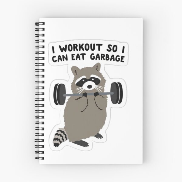 Item preview, Funny Raccoon Workout Sticker - I Work Out So I Can Eat Garbage | Cute Gym Humor Trash Panda designed and sold by JossDesign15.