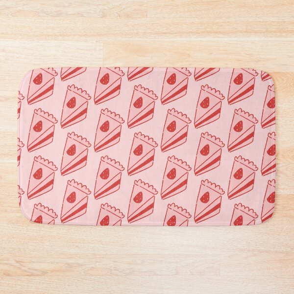 Item preview, Cute Pink Strawberry Cake, kawaii Pastel Dessert Illustration designed and sold by miminoprint.
