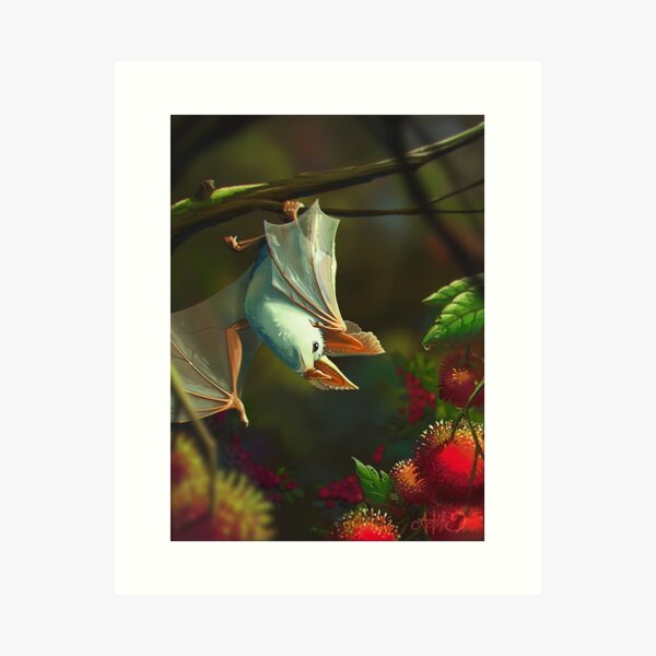 Item preview, A white bat designed and sold by AchilleDessine.