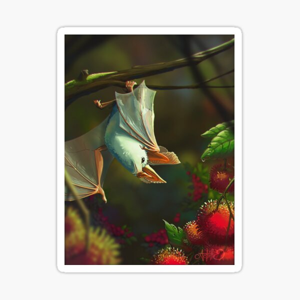Item preview, A white bat designed and sold by AchilleDessine.