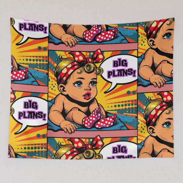 Item preview, Pop Art Baby with Big Plans designed and sold by KMHArts.