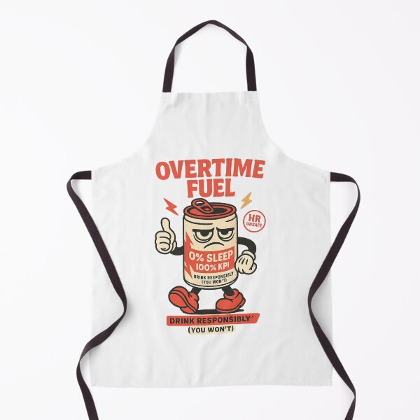 Item preview, Overtime Fuel — 0% Sleep, 100% KPI (HR Unsafe Energy Drink Can, Retro Vintage Tee) designed and sold by BeetleDots.
