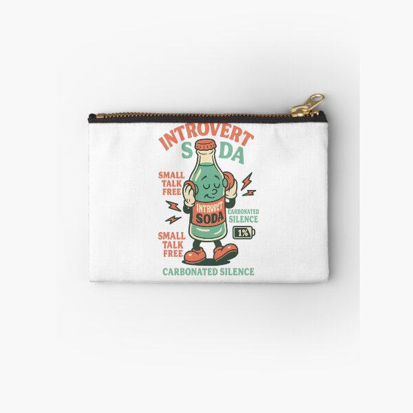 Item preview, Introvert Soda – Limited Talk Edition • Small Talk Free • Carbonated Silence • 1% Social Battery (Retro Mint & Coral Tee) designed and sold by BeetleDots.