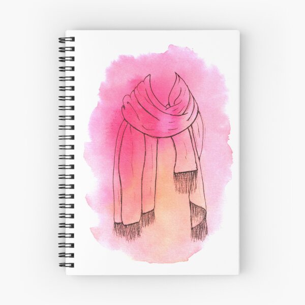 Item preview, Pink scarf sketch on a watercolor background  designed and sold by pfc-art.