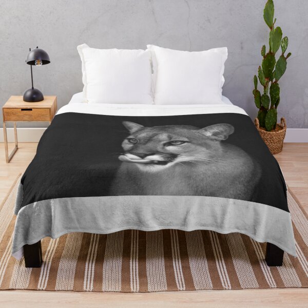 Item preview, Florida Panther Portrait Black And White  designed and sold by MercerImages.