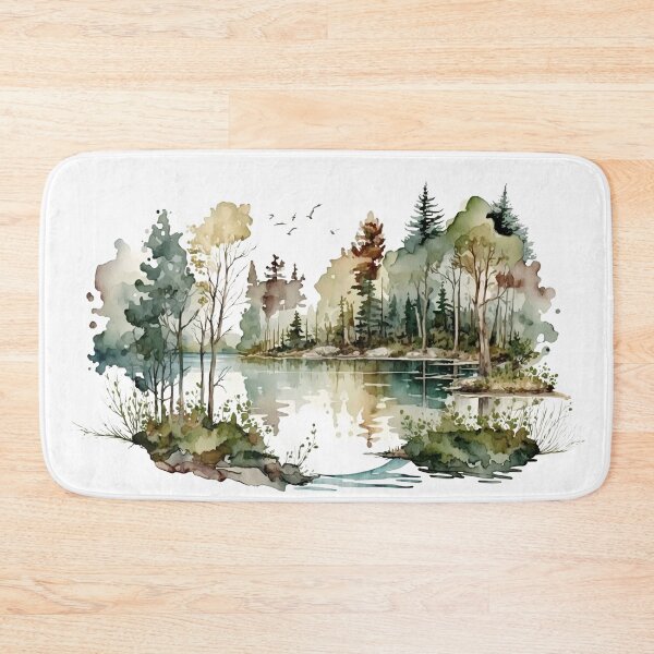 Item preview, Nature's Serenity – Cozy Forest 3 | Watercolor Landscape Art designed and sold by doingly.