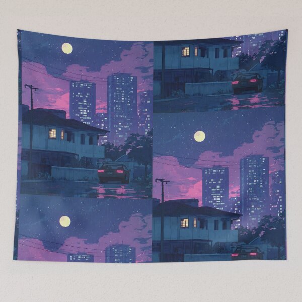 Item preview, Chill Lofi Nightscape Art designed and sold by bapupa.
