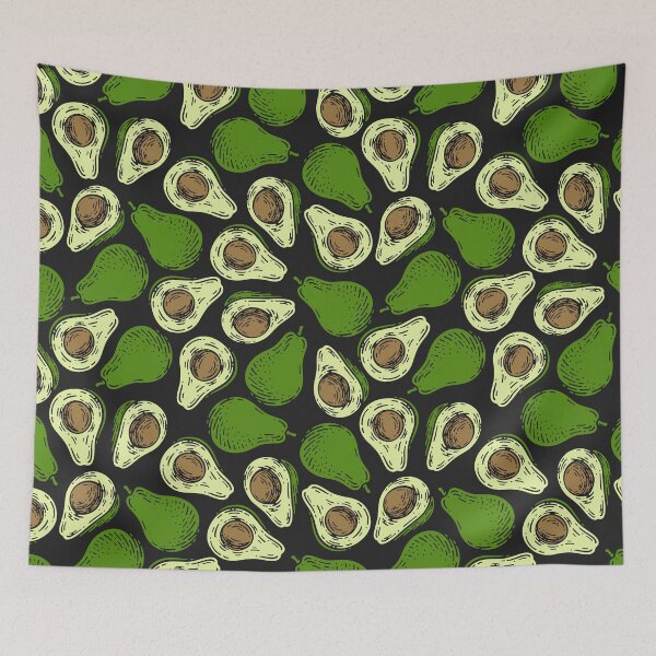 Item preview, Hand Drawn Avocado Fruit Pattern – Healthy Food Tote Bags designed and sold by FestivityFinds.