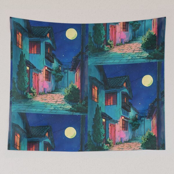 Item preview, Cozy Lofi Nightscape Art designed and sold by bapupa.