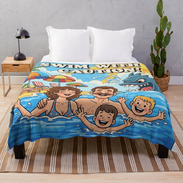 Item preview, Swim With Caution Funny Monster designed and sold by RehanInkDesigns.