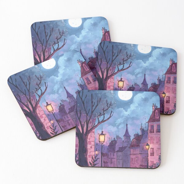 Item preview, Serene Lofi Nightscape Art designed and sold by bapupa.