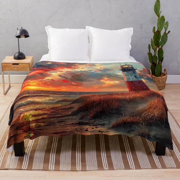 Item preview, Oil Painting of a Lighthouse on an Island 6 designed and sold by FlaskLab.