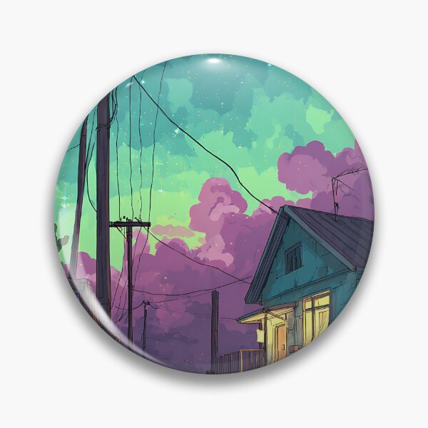 Item preview, Tranquil Lofi Nightscape Art designed and sold by bapupa.