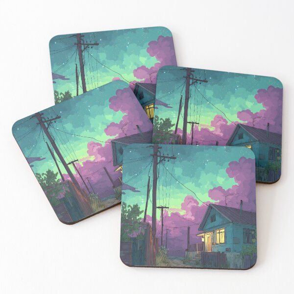 Item preview, Tranquil Lofi Nightscape Art designed and sold by bapupa.