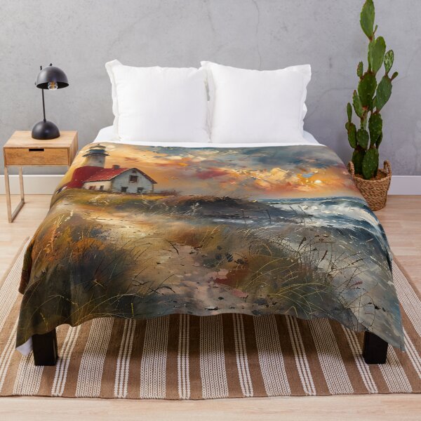 Item preview, Oil Painting of a Lighthouse on an Island 3 designed and sold by FlaskLab.