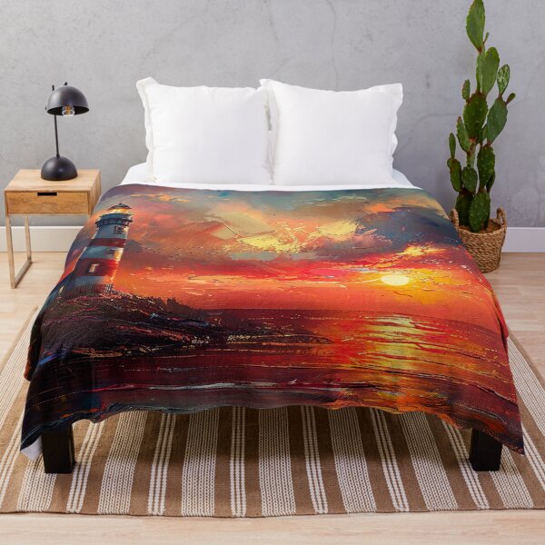 Item preview, Oil Painting of a Lighthouse on an Island 2 designed and sold by FlaskLab.