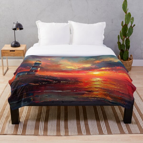 Item preview, Pintura al óleo de un faro en una isla 2 designed and sold by FlaskLab.