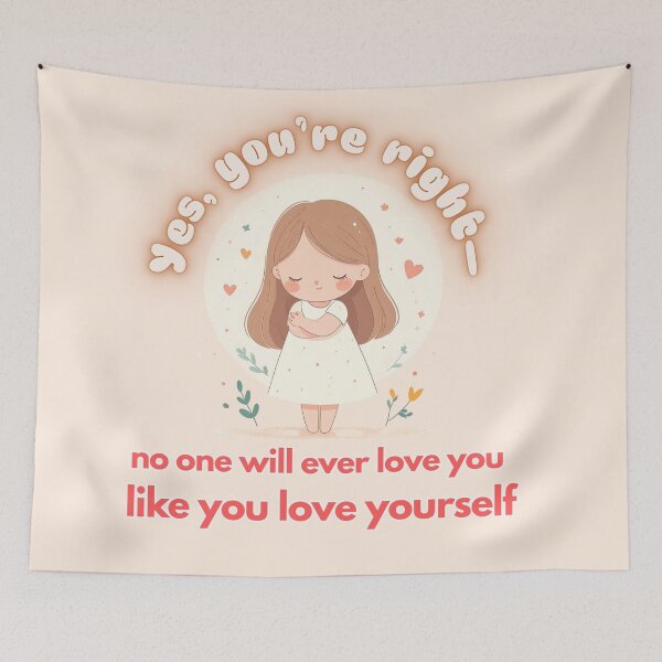 Item preview, "Self Love Quote – No One Will Love You Like You Do | Emotional Typography Art" designed and sold by TeeTantra.