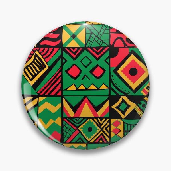 Item preview, Bold African Tribal Patchwork Pattern Graphic T-Shirts designed and sold by FestivityFinds.