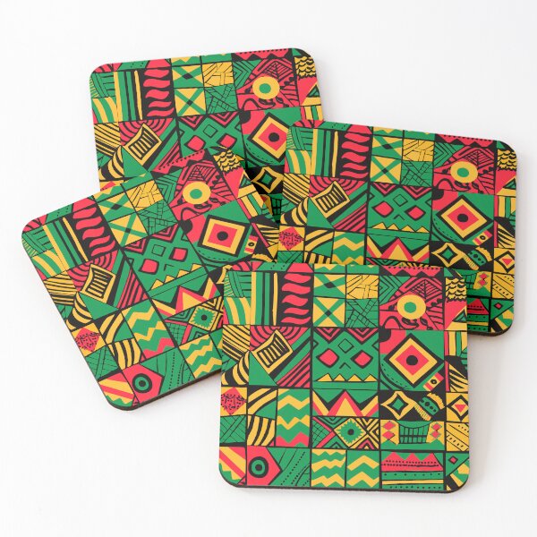 Item preview, Bold African Tribal Patchwork Pattern Graphic T-Shirts designed and sold by FestivityFinds.