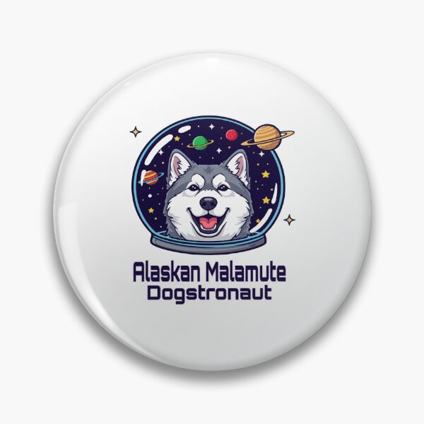 Item preview, Alaskan Malamute Dogstronaut – Cute Space Dog  designed and sold by The Real Life Symphony.