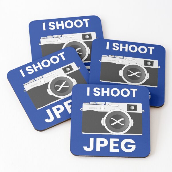 Item preview, I Shoot JPEG – Fuji Photographer Humor Design for Film Simulation Lovers - white lettering designed and sold by MarcVan.